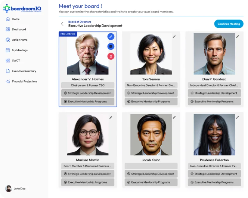 Dynamic Virtual Board Meetings