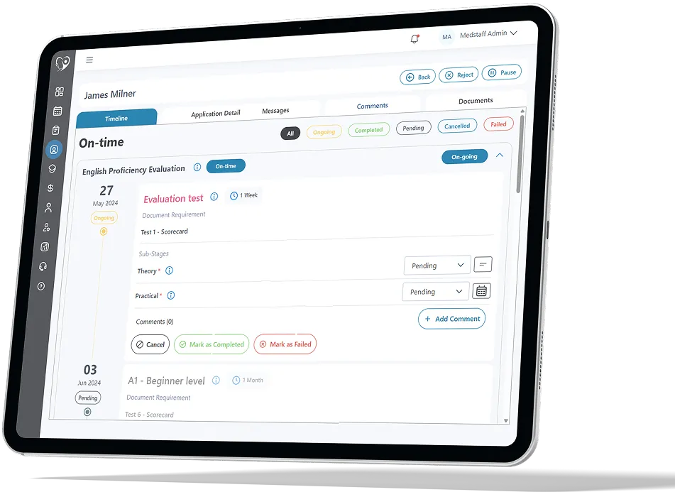 Medstaff Dashboard Mockup
