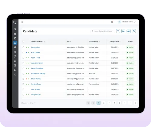 Medstaff Project Screen