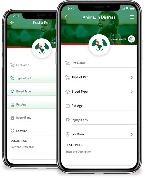 nearby pet rescue mobile app