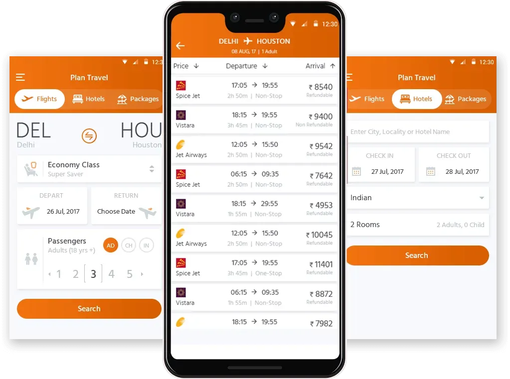 Mobile App with Hotel and Flight Booking Integration