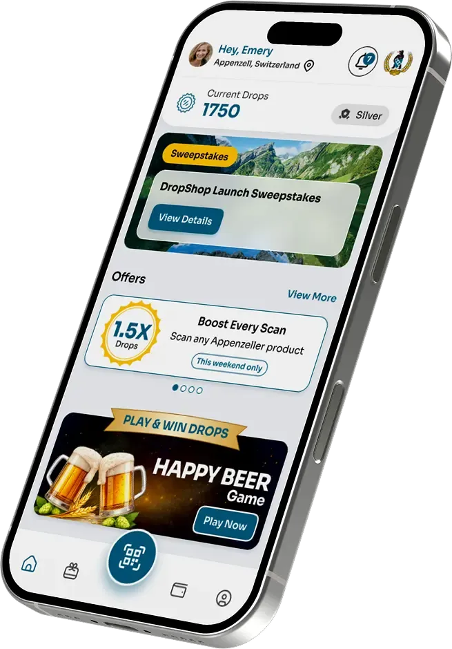Appenzeller Bier Loyalty App Mockup