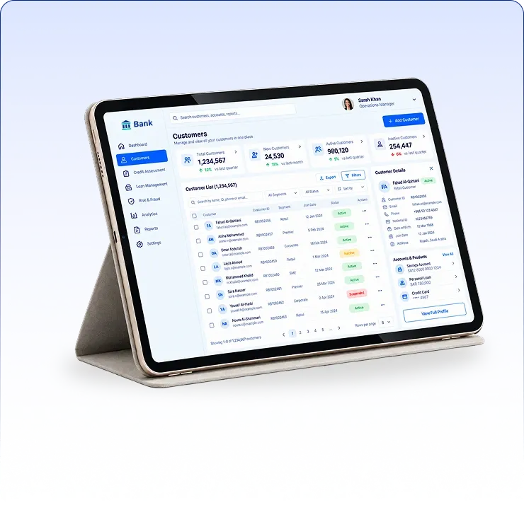 Our Approach Tablet Dashboard Showcase